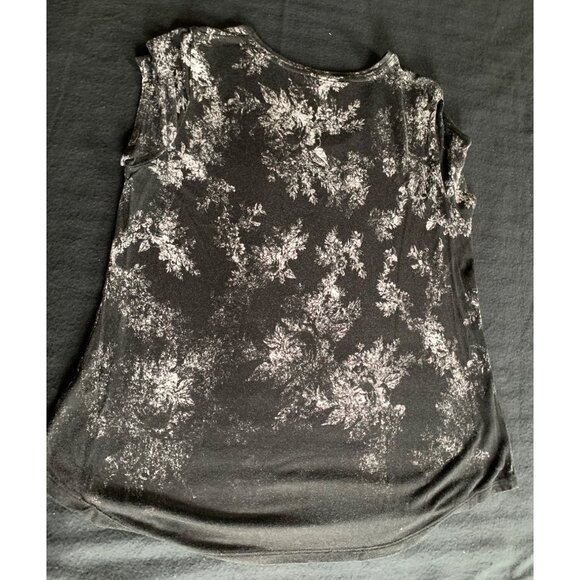 Simply Vera Vera Wang Womens Floral Print Top Size Petite Large - Picture 9 of 10